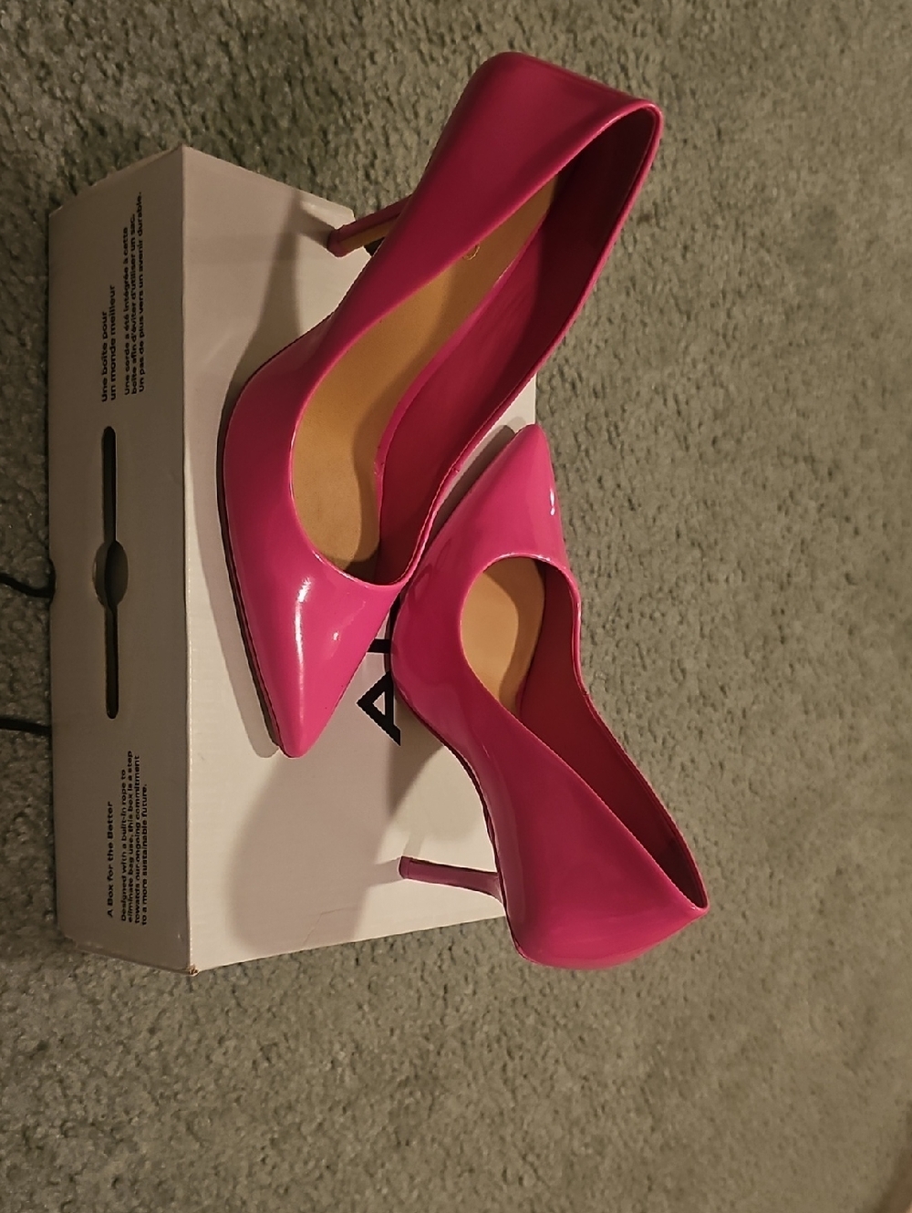 Aldo Hot Pink Patent Pointed-Toe Stiletto Heels